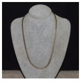 Silver Tone Herringbone Necklace