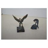 Lot Small Bronze Icarus Sculpture &