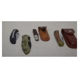 Lot MISC Pocket Knives & Leather Sheaths