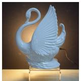 Beautiful Maddux 1950's Swan Tv Lamp & Planter