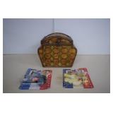 Wooden Chest& American TY Bears