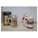 Lot 2 Vintage Beer Stein Mugs New in Box.