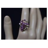 Ruby Stone Ring  Marked 925  Sz 7-1/4