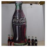 Vtg. 41' Tin Coke Sign & Collector Coke & Dr.