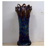12' Fenton Purple Carnival Swung Vase,Rustic