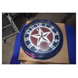 Clock With Outside Or Inside Temp. Guage