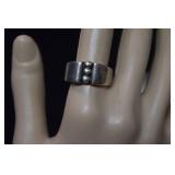 Sterling Modernist Ring - Shank is Bent  10.63g