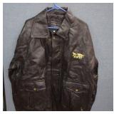 Leather Bomber Jacket Size 2X