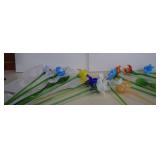 Collection Of Blown Glass Flowers