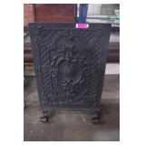 Antique Fireplace Back Cast Iron 19th Century