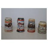 Lot Vintage Budweiser Beer Stein Mugs