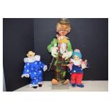 Vtg. Brinn's Clowns & Vtg. Bud Nistis Hobo Clown
