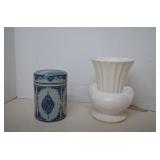 Lot Vintage Floraline USA Pottery Vase &