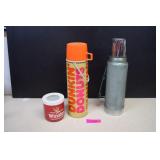 Vintage Thermas Bottles & Can Coozie