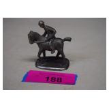 Collectible Metal Polo Player On Horse Japan