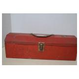 Vintage Large Metal Tool Box Full MORE