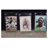 Three Rickey Henderson Baseball Cards in Slabs
