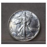 BU 1942 Walking Liberty Silver Half Dollar
