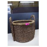 Large Rush Basket. Very Good Condition 15H 21W