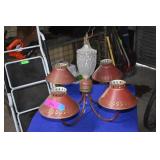 Gold Tone/ Red Old Chandelier