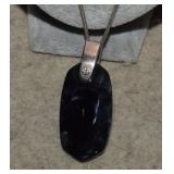 Kendra Scott Inez Frameless Black Stone Necklace