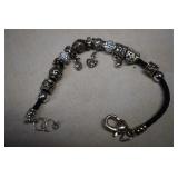 Vintage Leather Braided Brighton Mini Charm