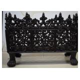 Heavy Cast Iron Claw Foot Fireplace Log Holder/