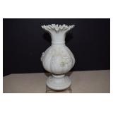 Vtg. Belleek,Porcelain Vase w/ Applied Flowers ***