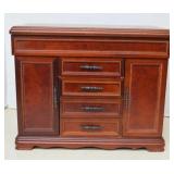 Large Vintage Wood Jewelry Box