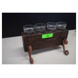 Sugar Mold on Metal Stand w/Votive Holders