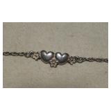 Sterling James Avery Hearts & Flowers Bracelet