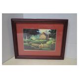 Framed Scenic Print Wall Home Decor