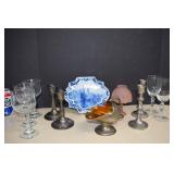 Small Frosted Pink Fairy Lamp,Silverplate Candle