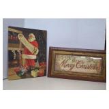 Lot 2 Christmas Art Wall Decor