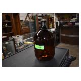 Large Amber Glass Gallon Jug/Bottle W/ Screw Cap