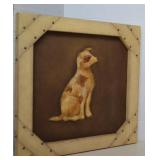 Wood Framed Dog Print Wall Art