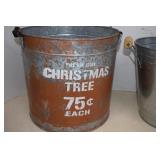 Metal Texas Drink Tub & Other Metal Bucket