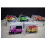 1979 Set Of 5 Kelloggs Matchbox Die Cast Trucks,