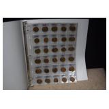 (120) Wheat Pennies in Binder 1919 to 1957D Mix