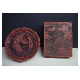 Cinnabar Style Weo Cho Limited Ed. Plate & Red