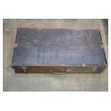 Vintage Metal Clad Wood Tool Chest Or Military -