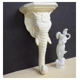 Vtg. Chinese Blanc De Chine Porcelain Figure &