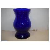 Large & Heavy Vintage Cobalt Blue Vase,Some Chips