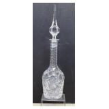 Cut Crystal Decanter In 'Star Of David' Pattern