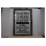 Family Rules Quote Decor On Glass Door 35x24'