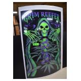 Grim Reaper Black Light Poster. 24x36. New