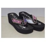Gypsy Soule Wedge Size 9 Flip Flops