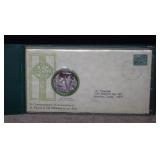 1972 St Patrick Comm. Silver Medallion & Cachet