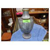 Metal Vase With A Brass Style Trim