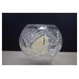 Large Cut Crystal 'Star Of David' Rose Bowl